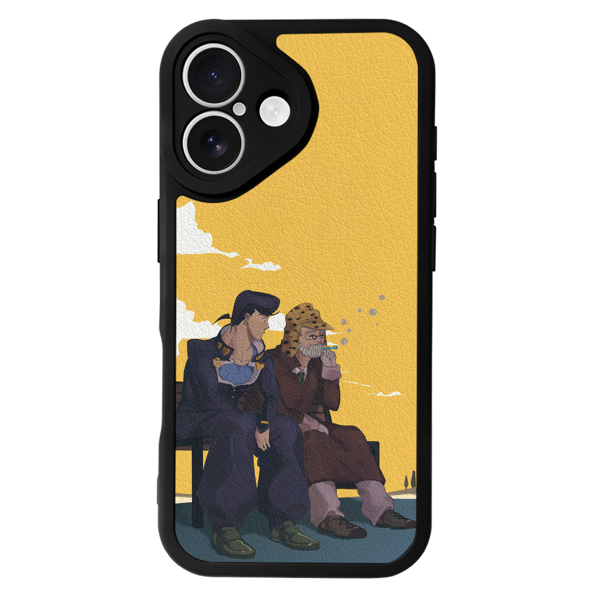 （画像用） ジョジョの奇妙な冒険 JoJo's Bizarre Adventure 【iPhone 16シリーズ対応】シリコンスマホケース（レザー調） 材質：シリコン